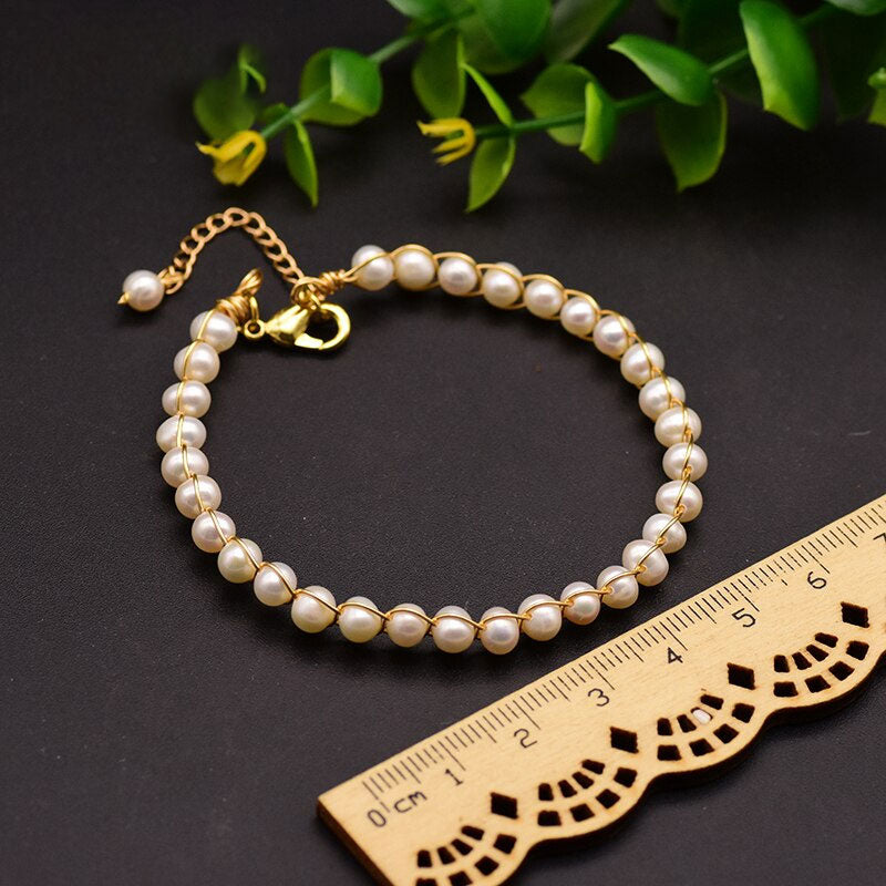 Original Natural Fresh Water Pearl Adjustable Bracelets For Women Gift Bracelet Femme Fine Jewelry