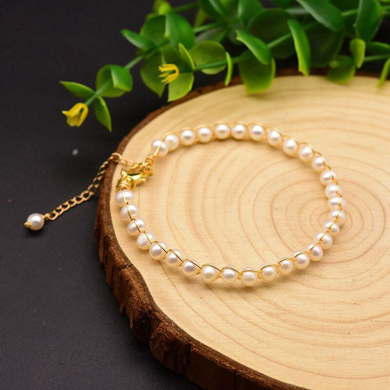 Original Natural Fresh Water Pearl Adjustable Bracelets For Women Gift Bracelet Femme Fine Jewelry